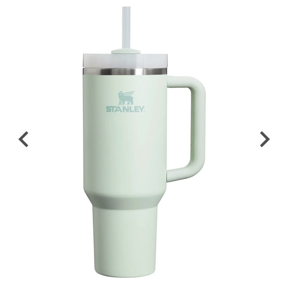 New Stanley Quencher H2.0 FlowState Tumbler 40oz Mist Green Straw Water Bottle